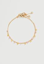 MANGO - Crystal beaded bracelet - gold