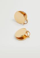 MANGO - Circular pendant earrings - gold