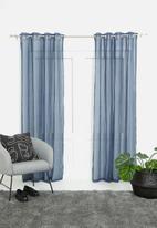 Sixth Floor - Eyelet striped frosted voile - teal blue