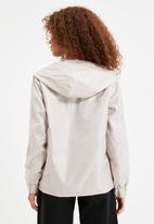 Trendyol - Hooded zipper closure jacket - stone
