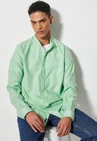 Superbalist - Lee regular fit mandarin oxford shirt - green