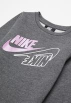 Nike - Nkg mini me crew & legging set - violet shock & grey 