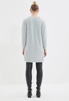 Trendyol - V neck knitted dress - grey
