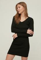 Trendyol - Bodycon knitted dress - black