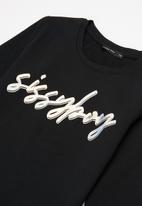 SISSY BOY - Logo top with 3/4 sleeves - black