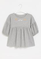 Superbalist Kids - Girls tunic top with embroidery - grey