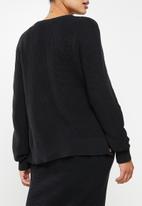 Cotton On - Maternity friendly cotton button side pull over - black