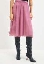 Trendyol - Tulle pleated knitted skirt - rose