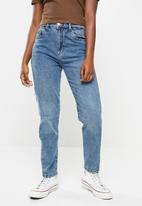 Cotton On - Stretch mom jean - reef blue