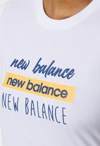 New Balance  - Classics script tee - white