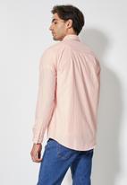 Superbalist - Barber regular fit stripe shirt - pink & white 