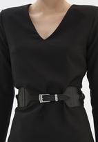 Trendyol - Belted dress - black
