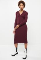 Glamorous - Dress - burgundy (plum)
