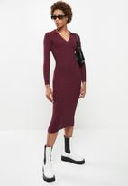 Glamorous - Dress - burgundy (plum)