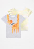 POP CANDY - Baby boys 2 pack design tee - multi