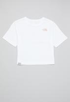 The North Face - Short sleeve cropped graphic tee - white