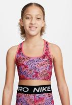 Nike - G nk df swoosh aop rev bra  - pink salt & white