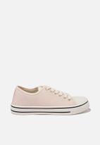 Cotton On - Harlow lace up plimsoll - blush