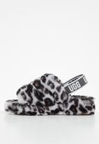 UGG® - Fluff yeah slide - stormy grey panther print