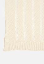 Sixth Floor - Lacey knitted blanket - Ecru