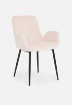 Sixth Floor - Balti dining chair - velvet blush