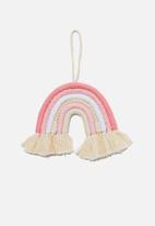 Cotton On - Kids rainbow wall hanging-crystal pink multi