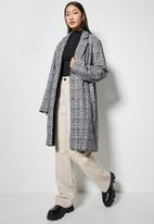 Superbalist - Midi blazer coat - grey check