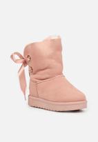 Little Miss Black - Rae girls snug boots - pink