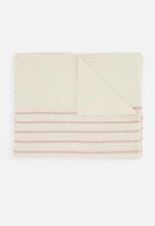 Barrydale Hand Weavers - Baby blanket - stripes throughout - pink