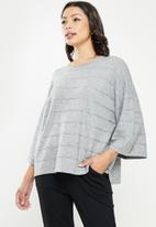 Stella Morgan - 3/4 sleeve knitwear top -  grey