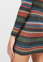 Blake - Stripe bodycon dress - multi colour stripe