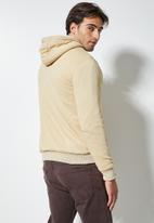 Superbalist - Stockton sherpa lined hoodie - stone