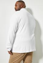Superbalist - Sochi long sleeve plus ribbed roll neck tee - white