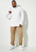 Superbalist - Sochi long sleeve plus ribbed roll neck tee - white
