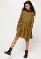 Superbalist - Striped babydoll dress - brown & black