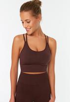 Trendyol - Back detailed seamless support sports bra - brown