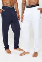Superbalist - 2 pack lounge pants - white & navy