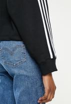 adidas Originals - 3stripe long sleeve hoodie - black