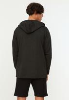 Trendyol - Senzo hooded cardigan - anthracite
