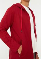 Trendyol - Senzo hooded cardigan - burgundy