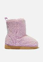 Cotton On - Classic homeboot - pale violet sherpa