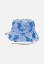 Cotton On - Reversible bucket hat - beige & blue 