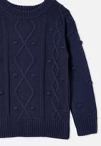 Cotton On - Pepper cable knit jumper - indigo