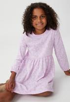Cotton On - Savannah long sleeve dress - pale violet magic forest