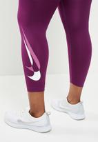 Nike - Plus nike df swsh run tight 7/8 - sangria & white
