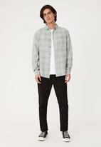Cotton On - Camden long sleeve shirt-faded sage check