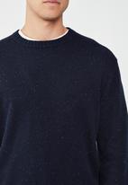 Cotton On - Crew knit - indigo neps