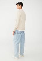 Cotton On - Crew knit - natural neps