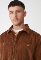 Cotton On - Heavy overshirt - mocha brown cord