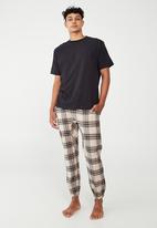 Cotton On - Lounge pant - oatmeal & navy check